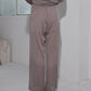 Sheer Relax Pant w/Flocked Flower