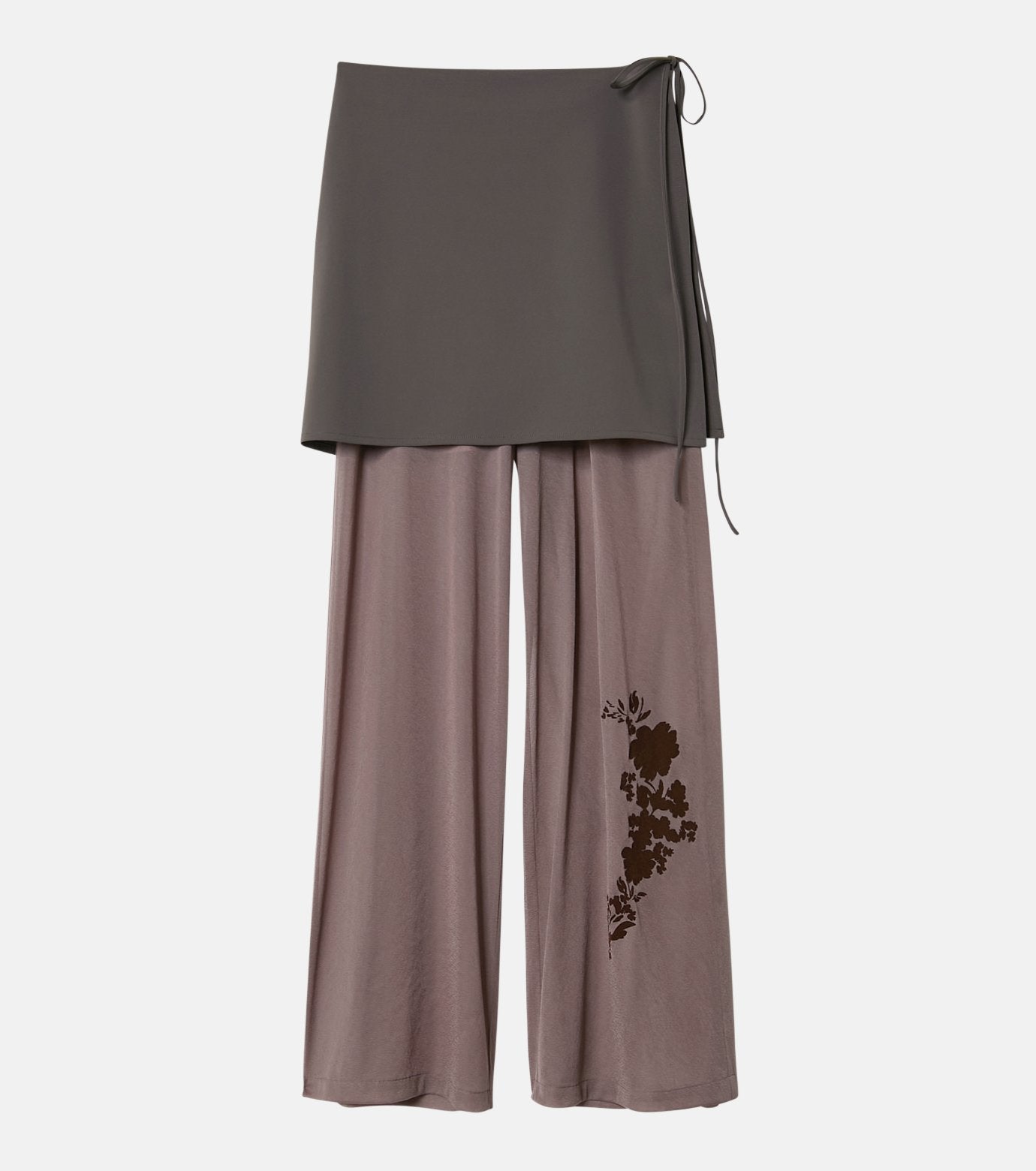 Sheer Relax Pant w/Flocked Flower