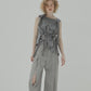 Wide Leg Trousers w/Cut Out Detail