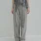 Wide Leg Trousers w/Cut Out Detail