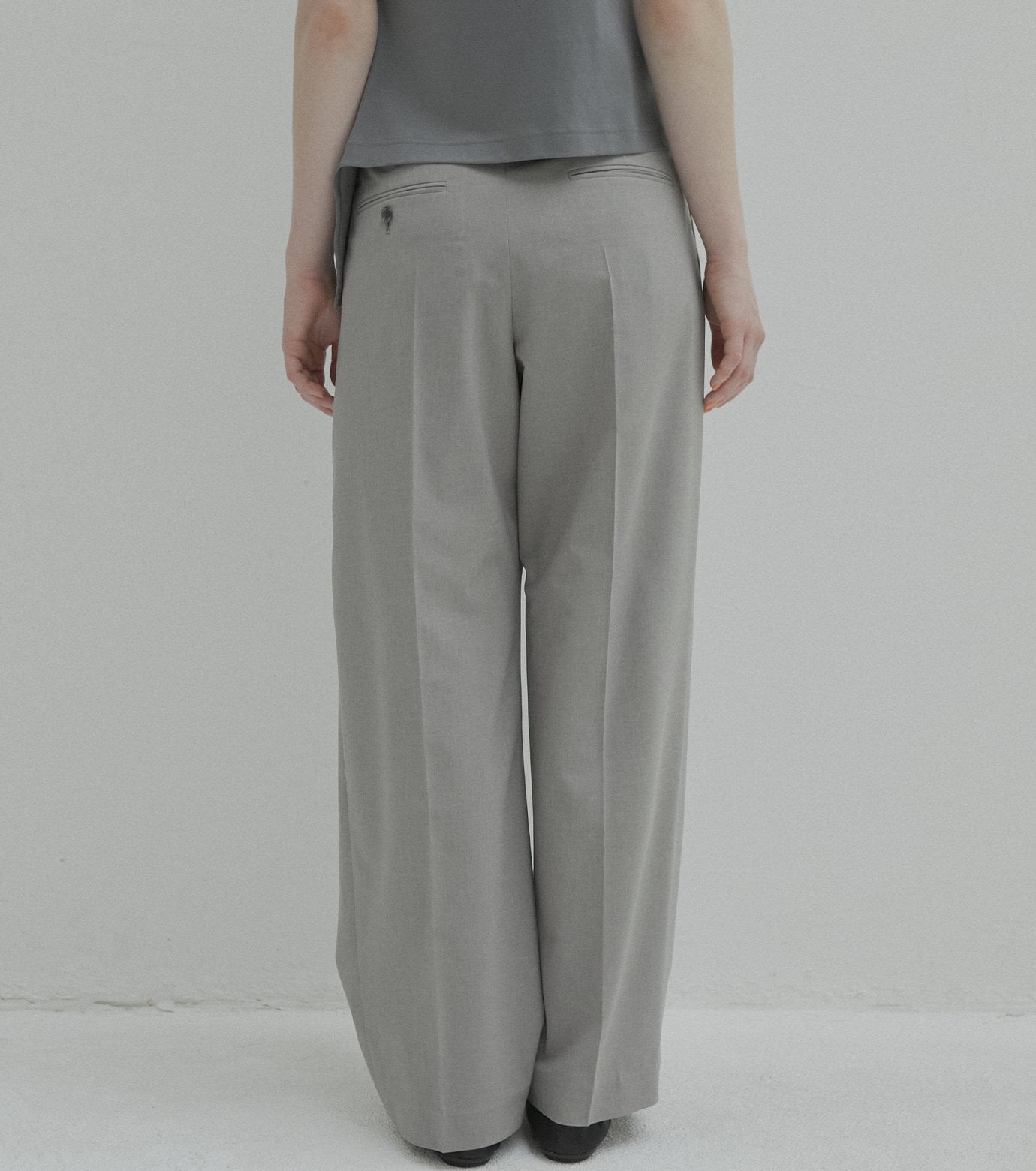 Wide Leg Trousers w/Cut Out Detail