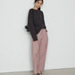 Wide Leg Trousers w/Cut Out Detail
