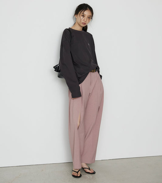 Wide Leg Trousers w/Cut Out Detail