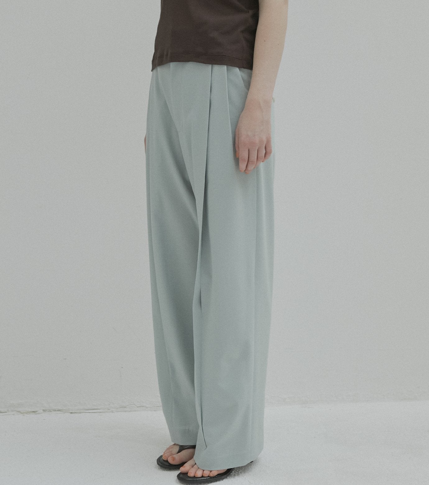 Wide Leg Trousers w/Cut Out Detail