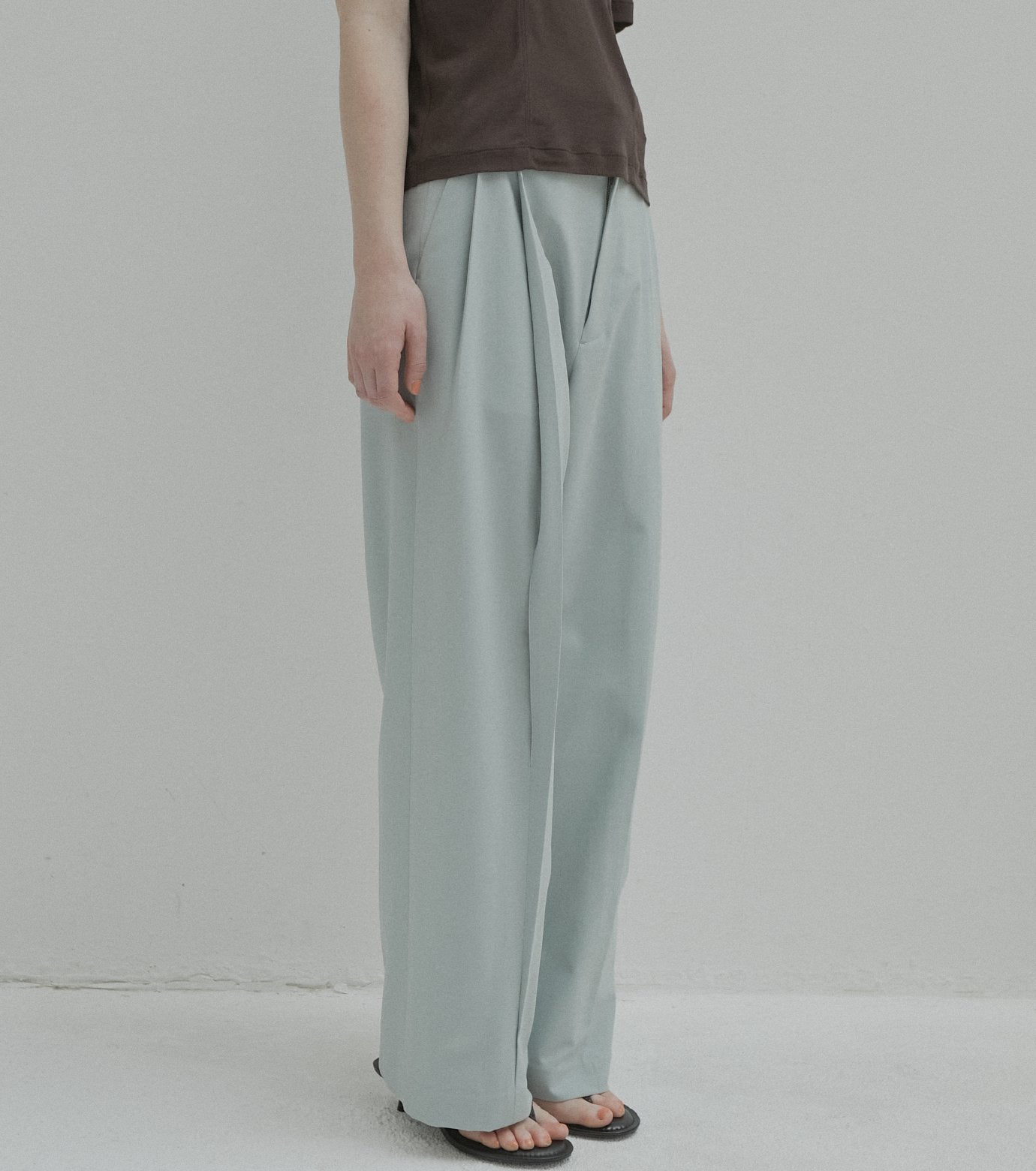 Wide Leg Trousers w/Cut Out Detail