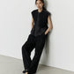 Wide Leg Tuck Pants