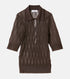 Wave Pattern Knit Polo