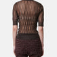 Wave Pattern Knit Polo