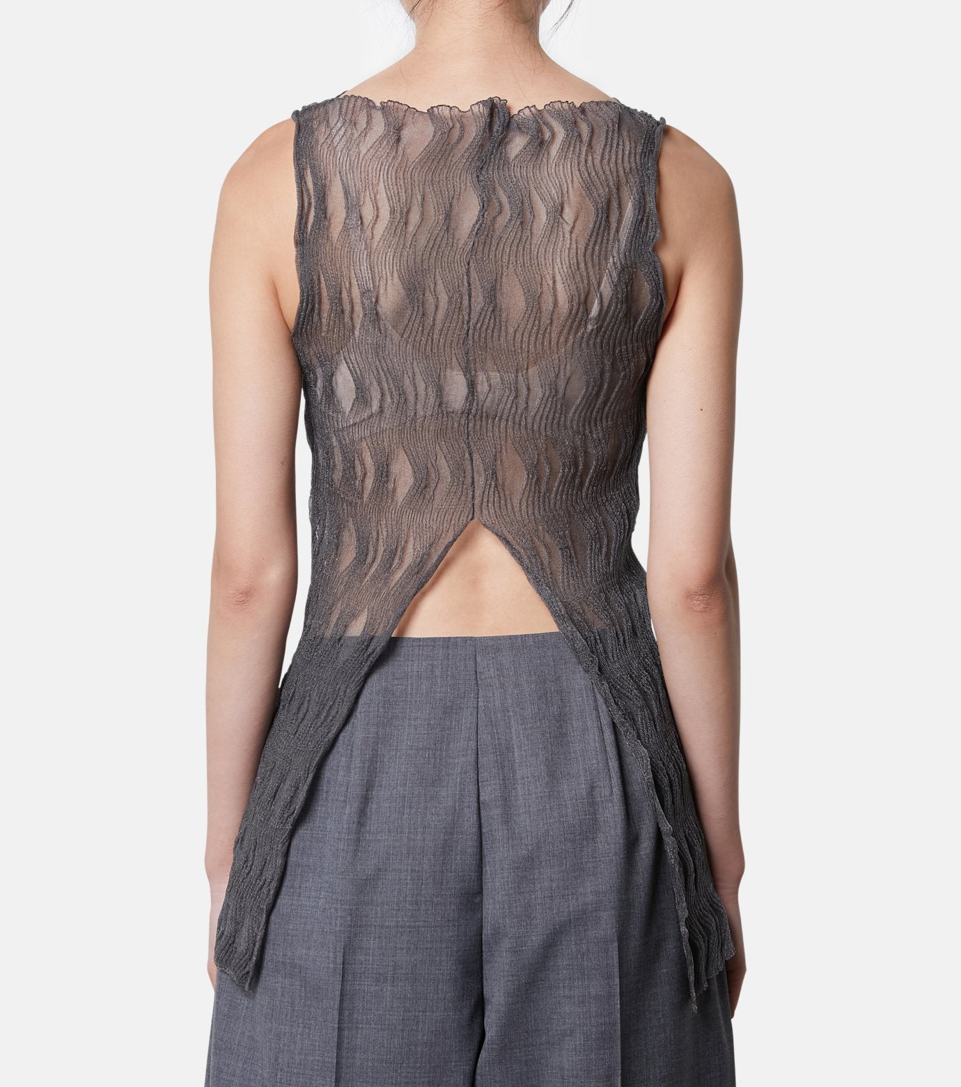 Wave Pattern Knit Tops