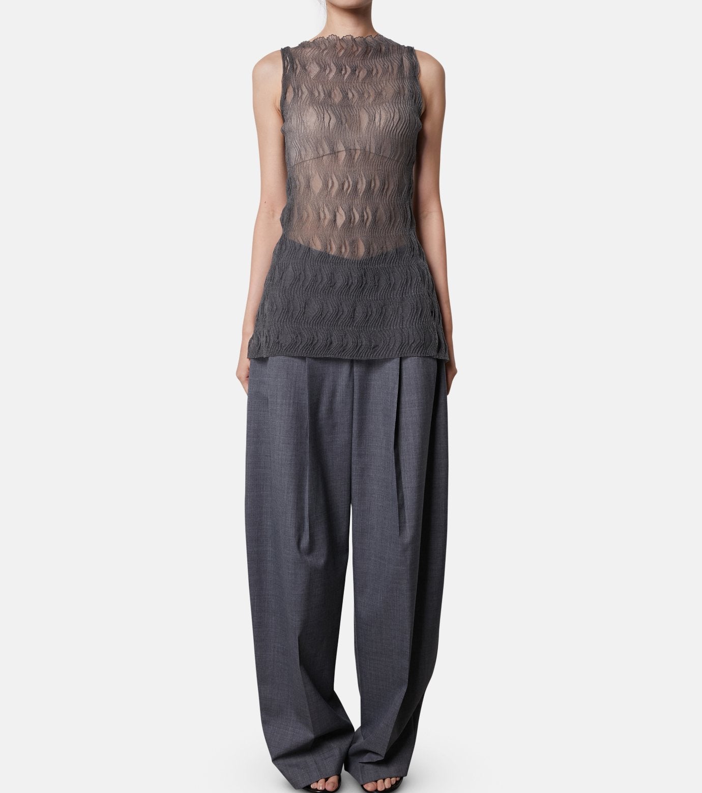 Wave Pattern Knit Tops
