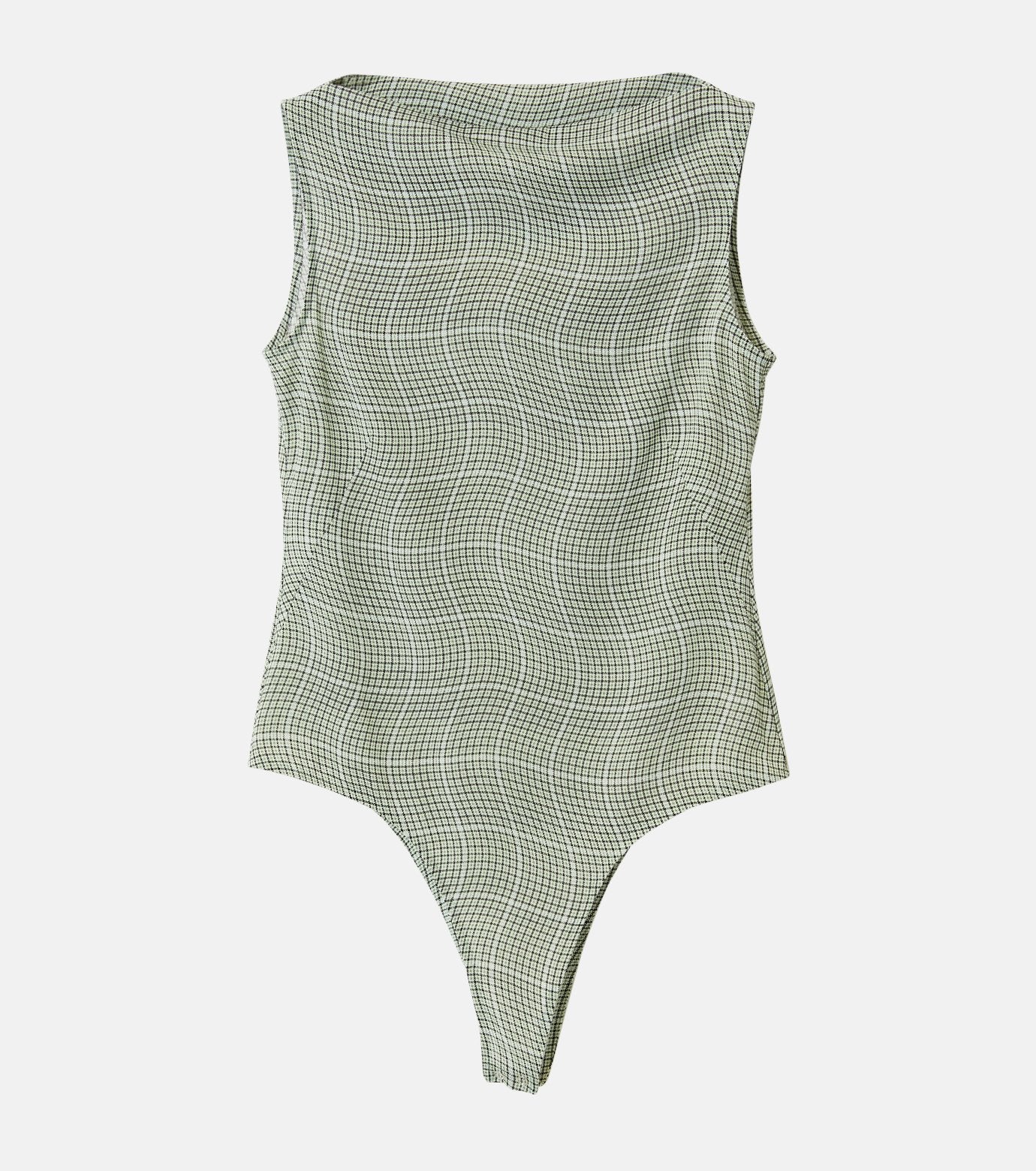Distorted Check Body Suit Tops