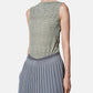 Distorted Check Body Suit Tops