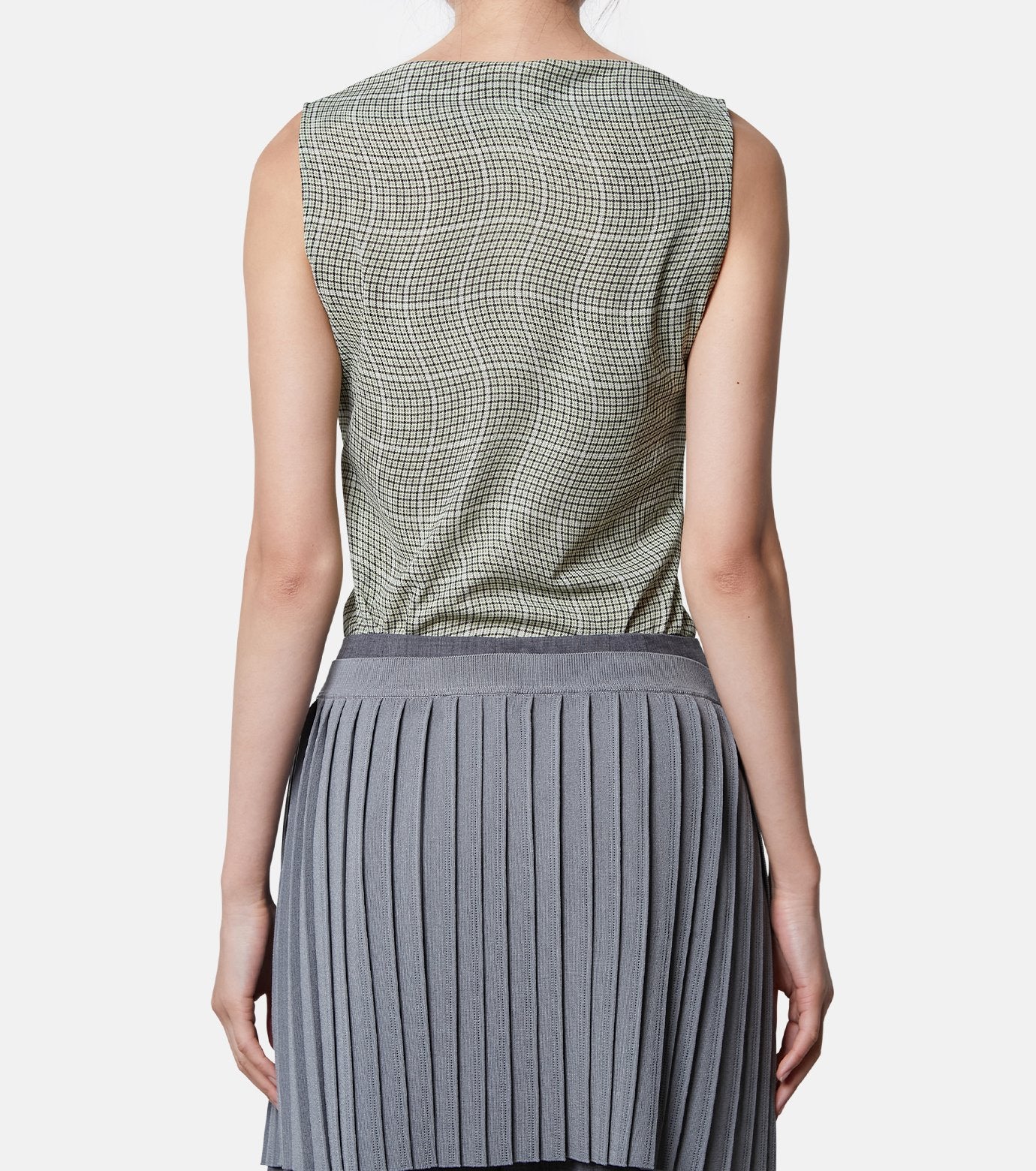 Distorted Check Body Suit Tops