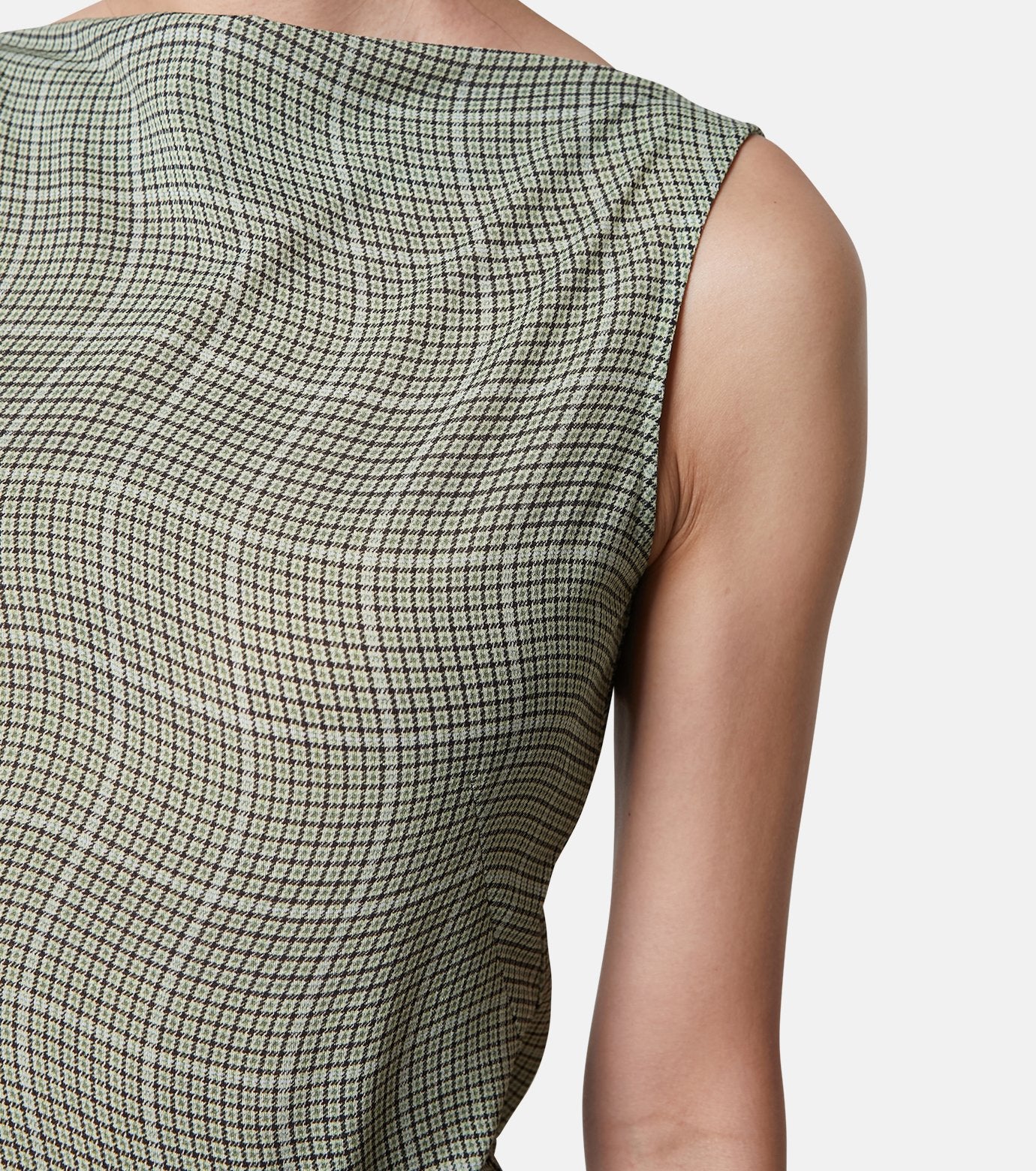 Distorted Check Body Suit Tops