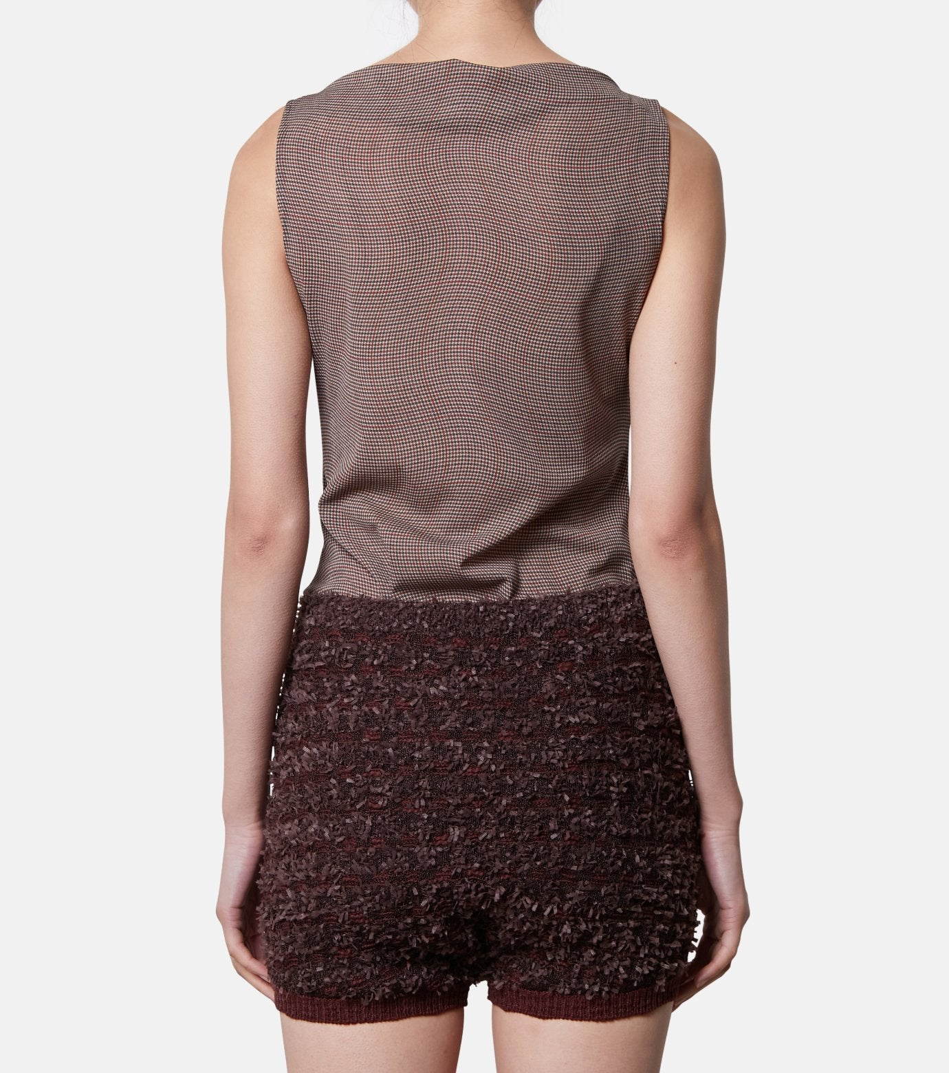 Distorted Check Body Suit Tops