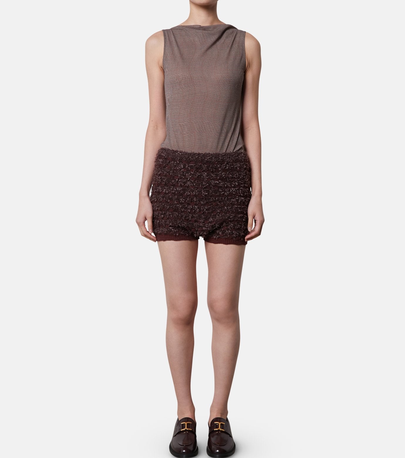 Distorted Check Body Suit Tops