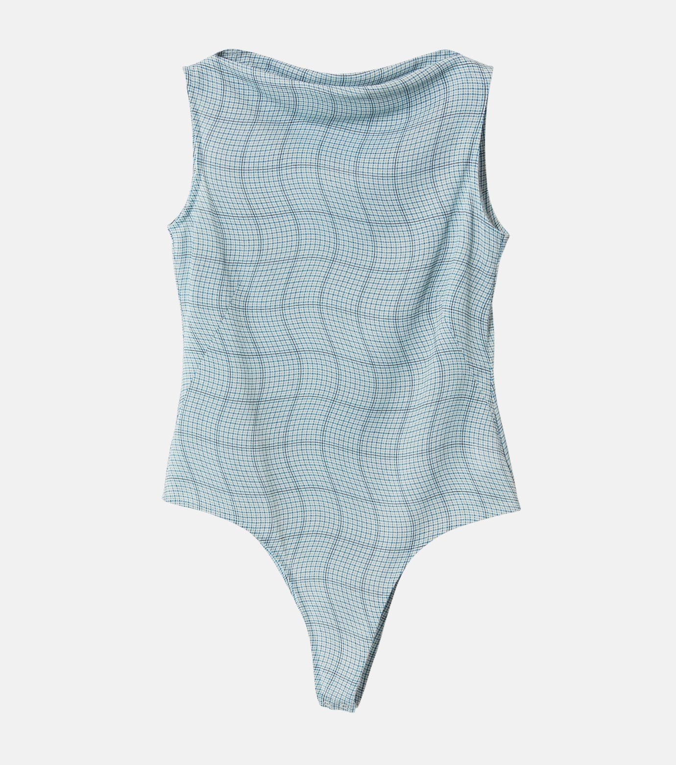Distorted Check Body Suit Tops