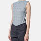 Distorted Check Body Suit Tops