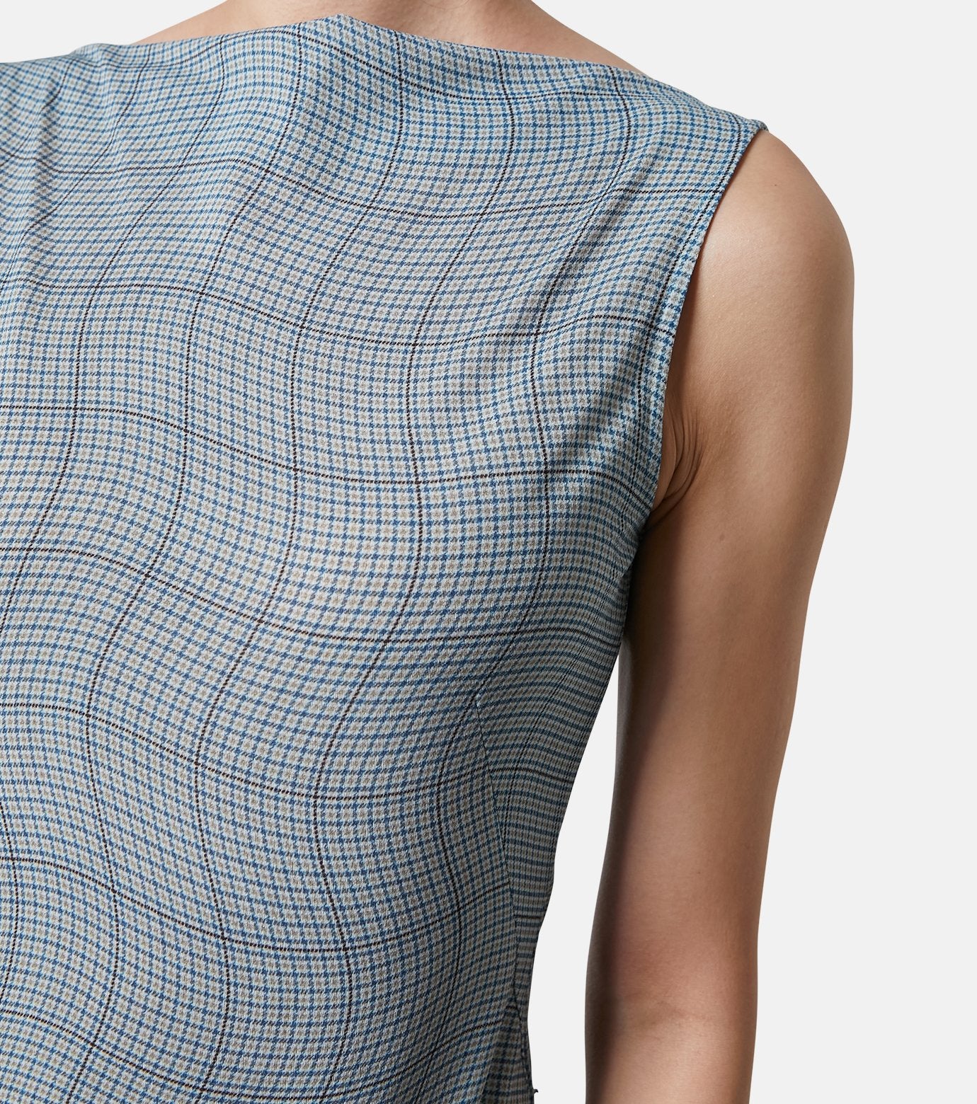 Distorted Check Body Suit Tops