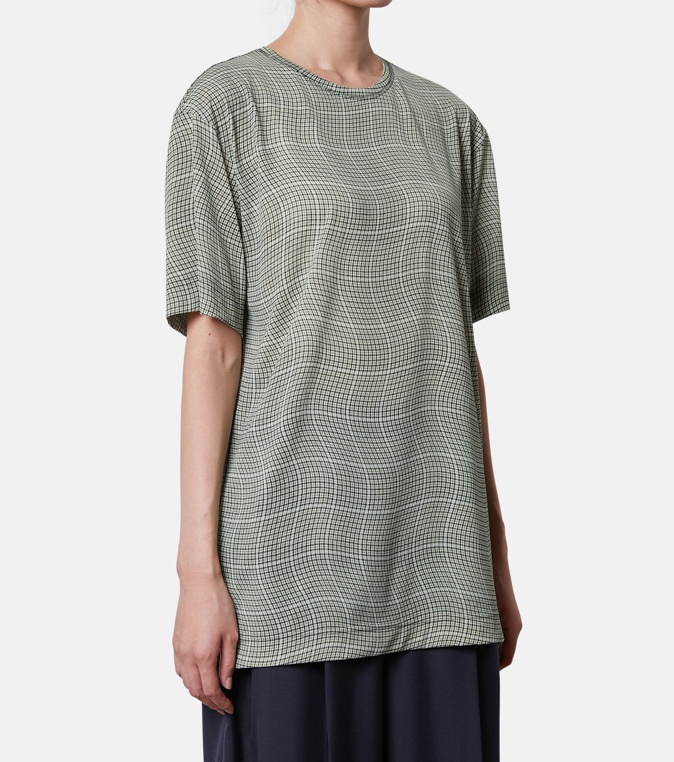 Distorted Check Sheer Tee