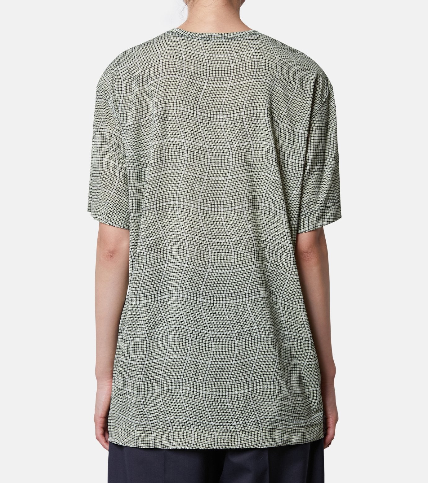 Distorted Check Sheer Tee