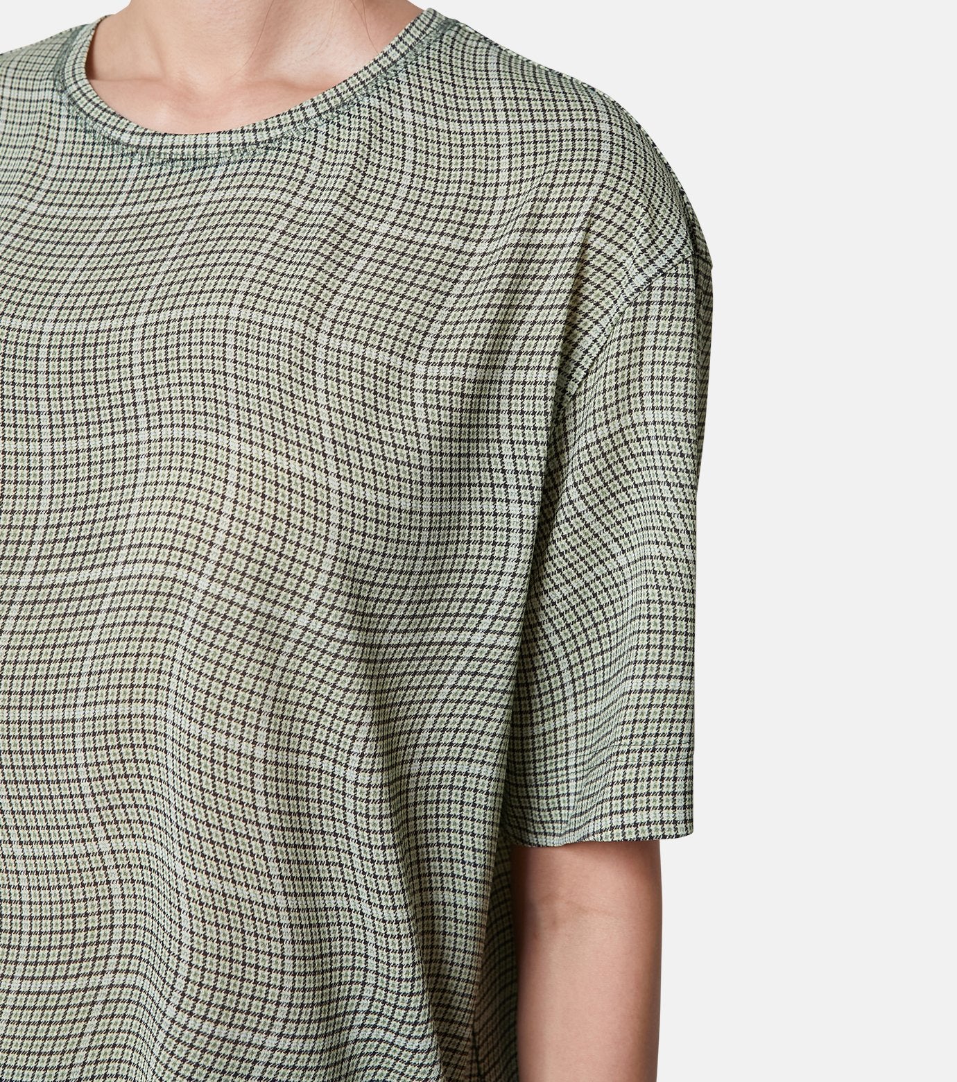 Distorted Check Sheer Tee