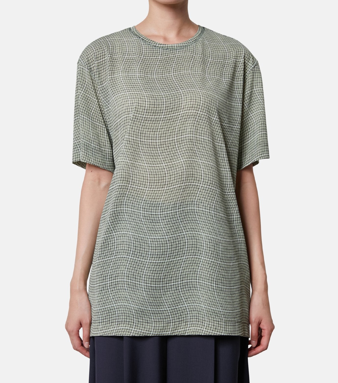 Distorted Check Sheer Tee