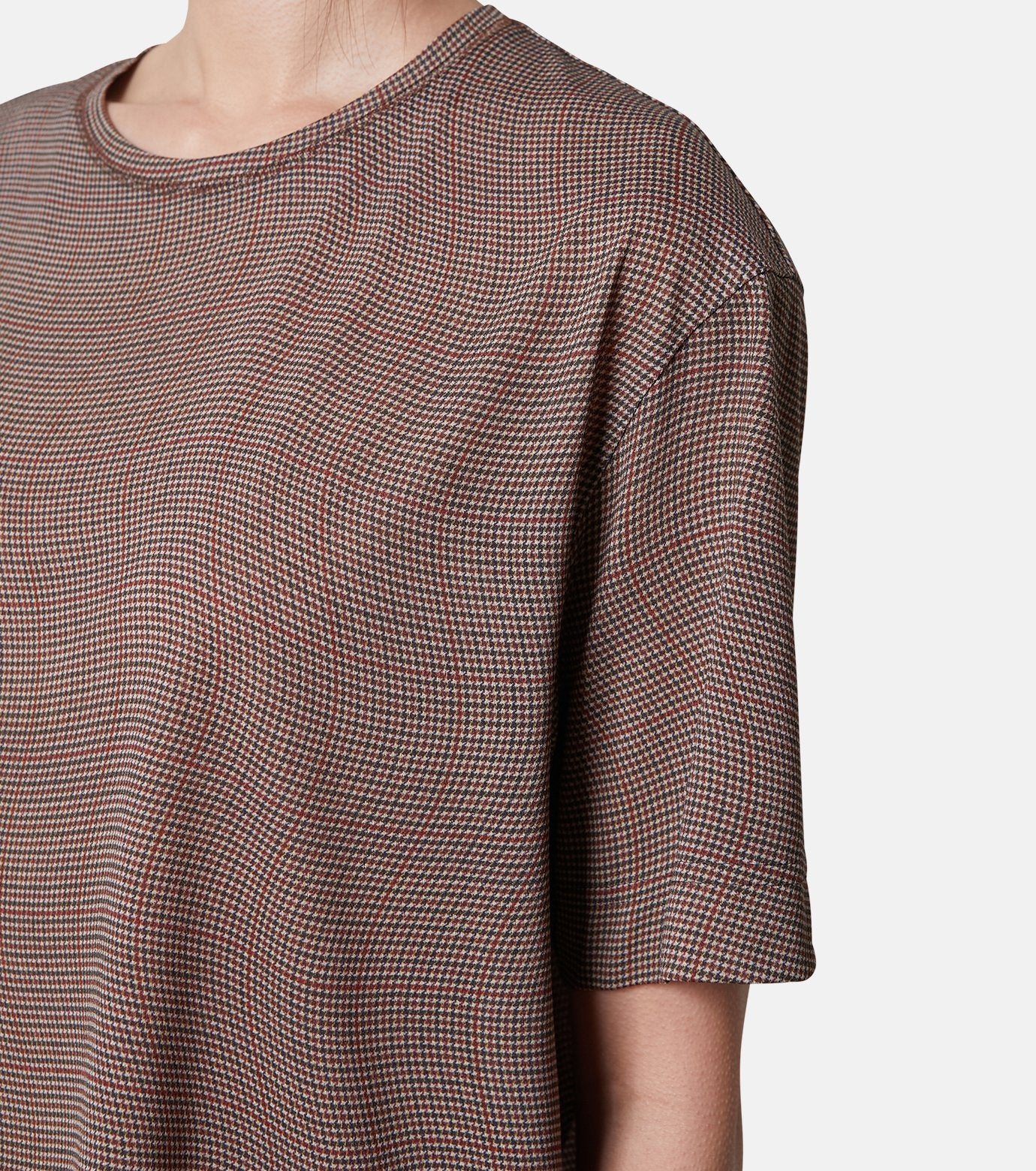 Distorted Check Sheer Tee