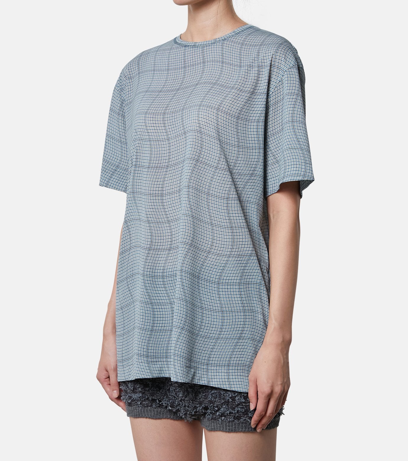Distorted Check Sheer Tee