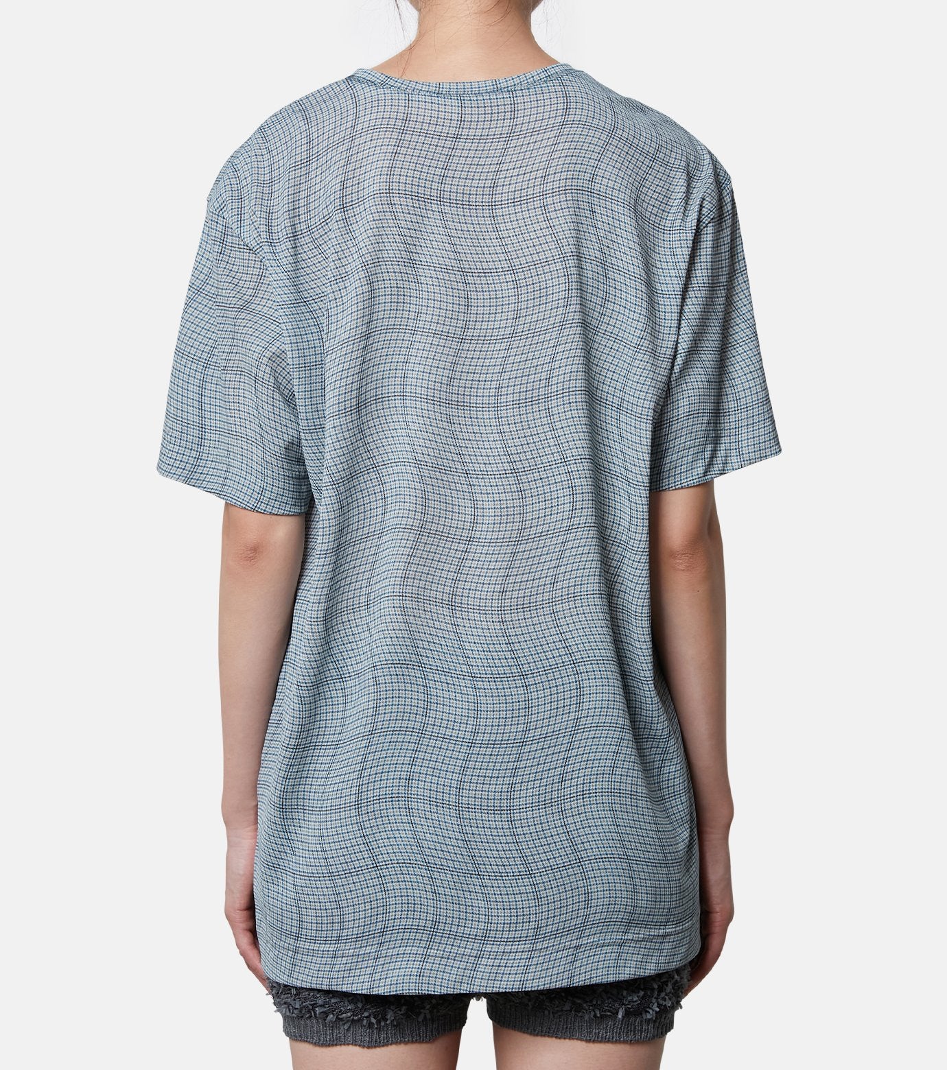 Distorted Check Sheer Tee