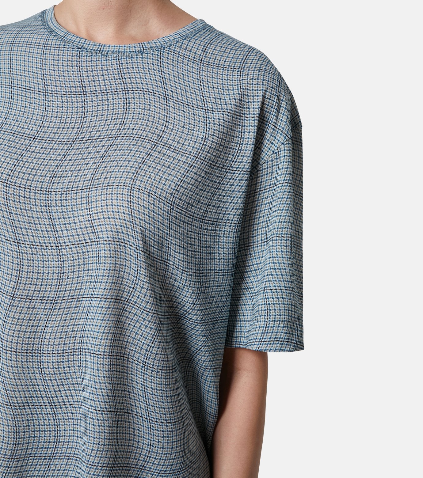 Distorted Check Sheer Tee