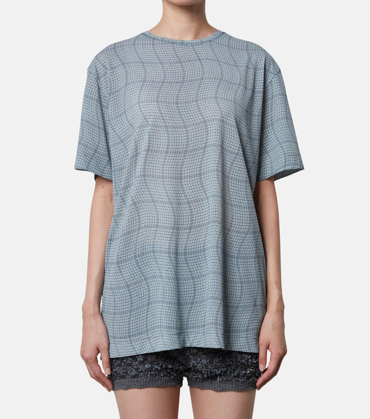 Distorted Check Sheer Tee