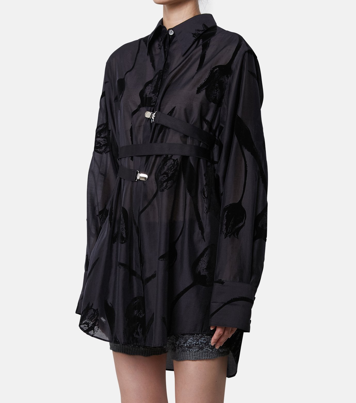 Flocky Print Shirt
