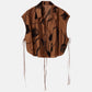Flocky Print Cropped Shirt