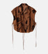 Flocky Print Cropped Shirt