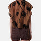 Flocky Print Cropped Shirt