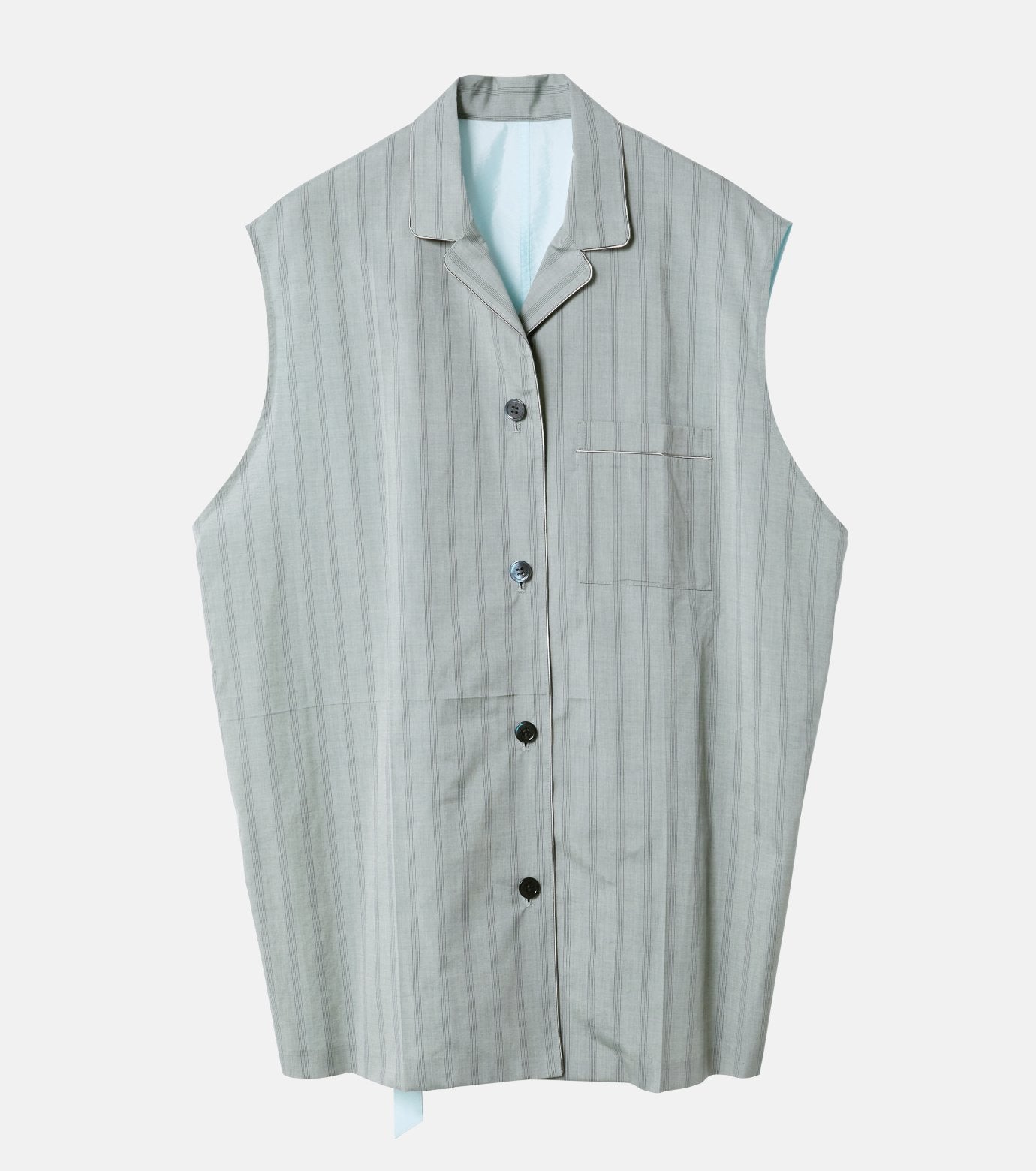 Back Taffeta  Sleeveless Shirt