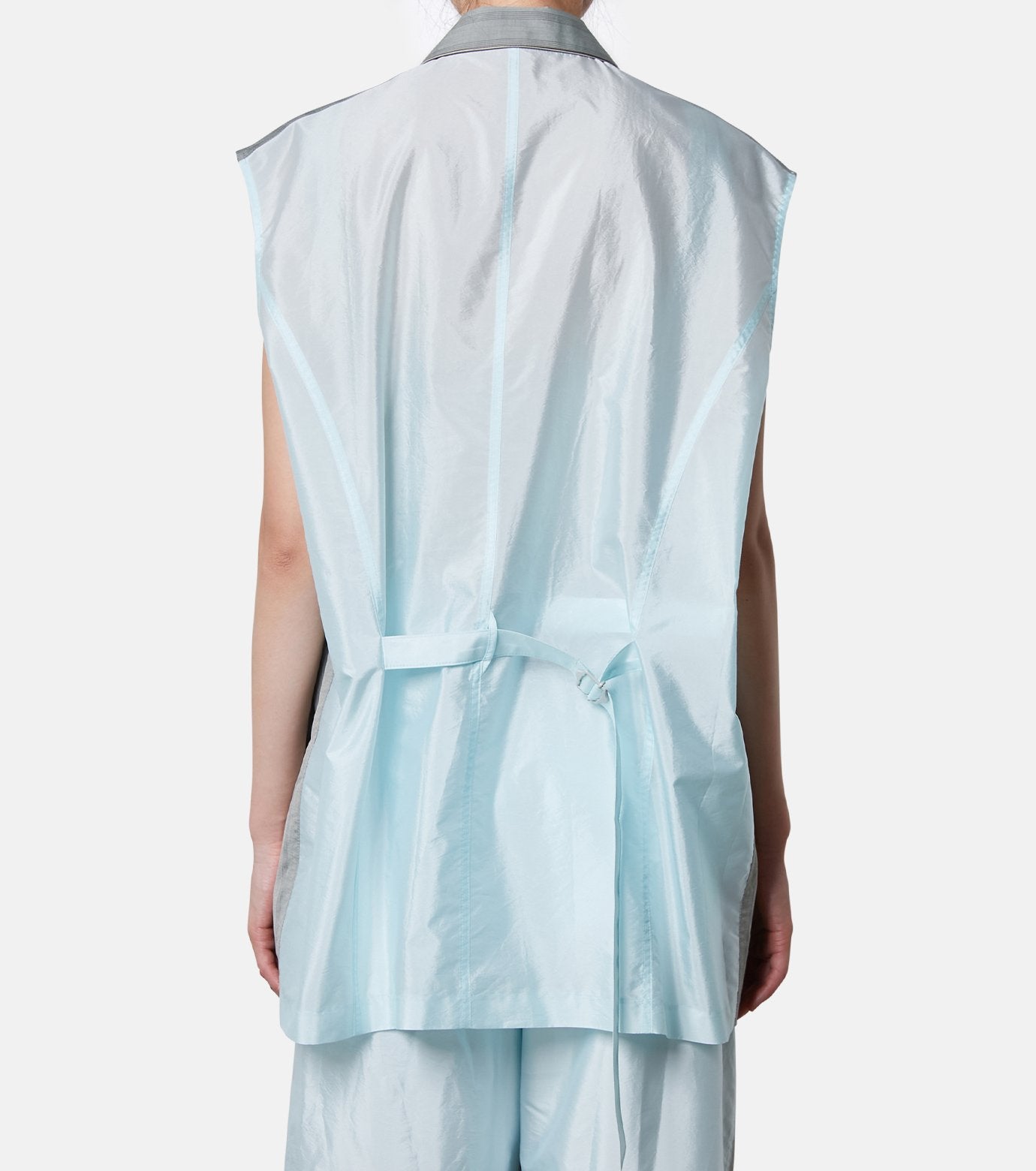Back Taffeta  Sleeveless Shirt