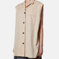 Back Taffeta  Sleeveless Shirt