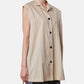 Back Taffeta  Sleeveless Shirt