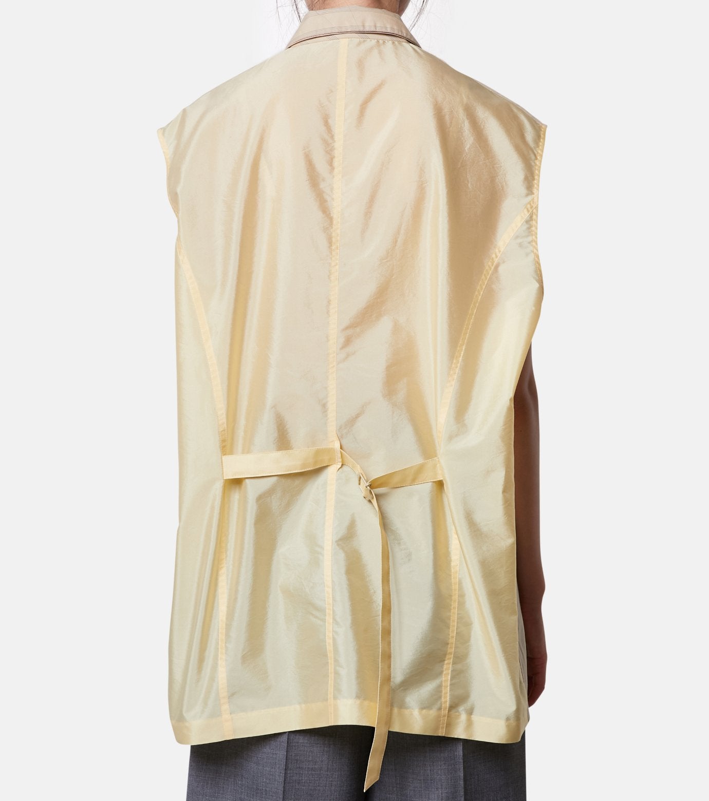 Back Taffeta  Sleeveless Shirt