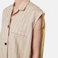 Back Taffeta  Sleeveless Shirt