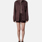 Cotton Satin Blouson Jacket