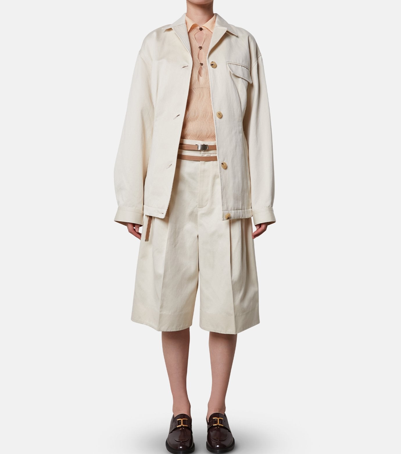 Cotton Satin Blouson Jacket
