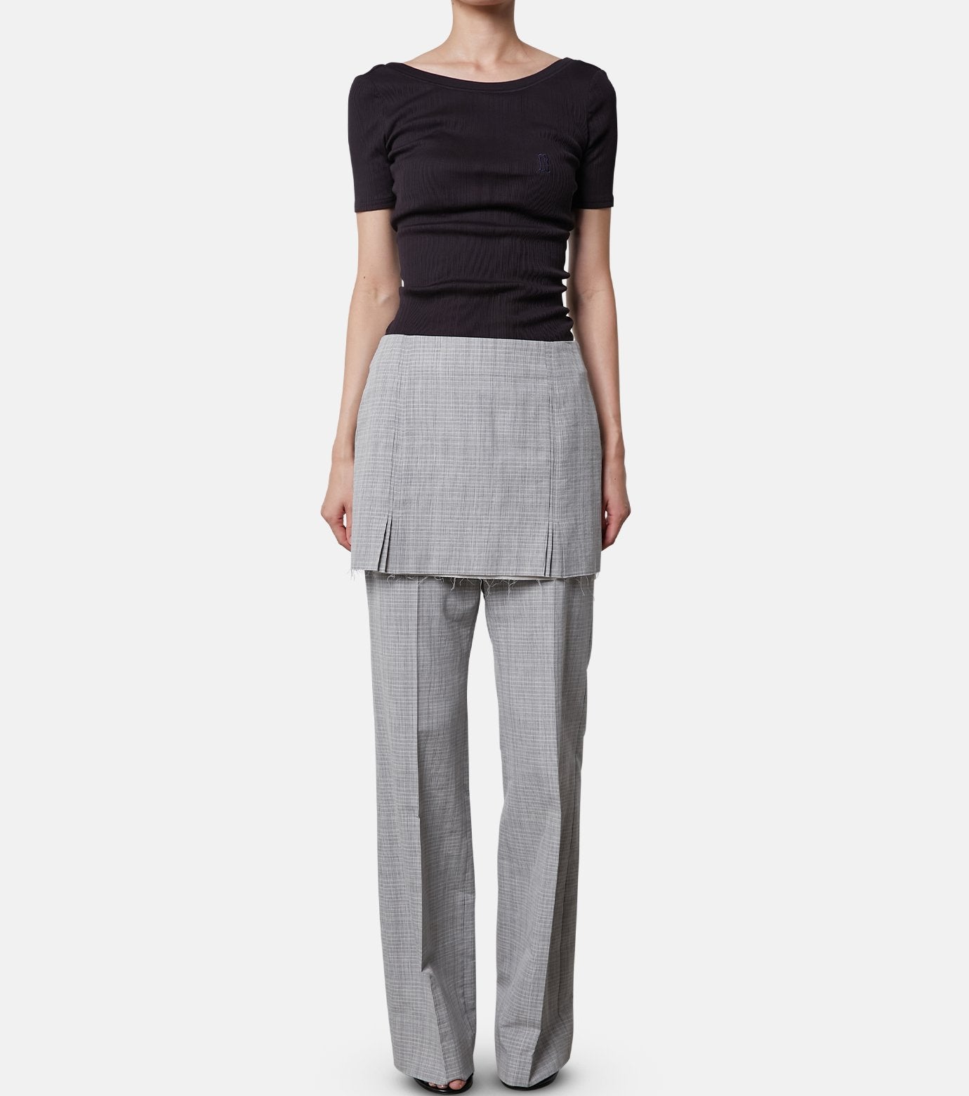 Check Layerd Trousers