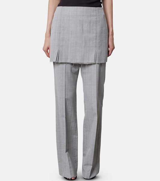 Check Layerd Trousers