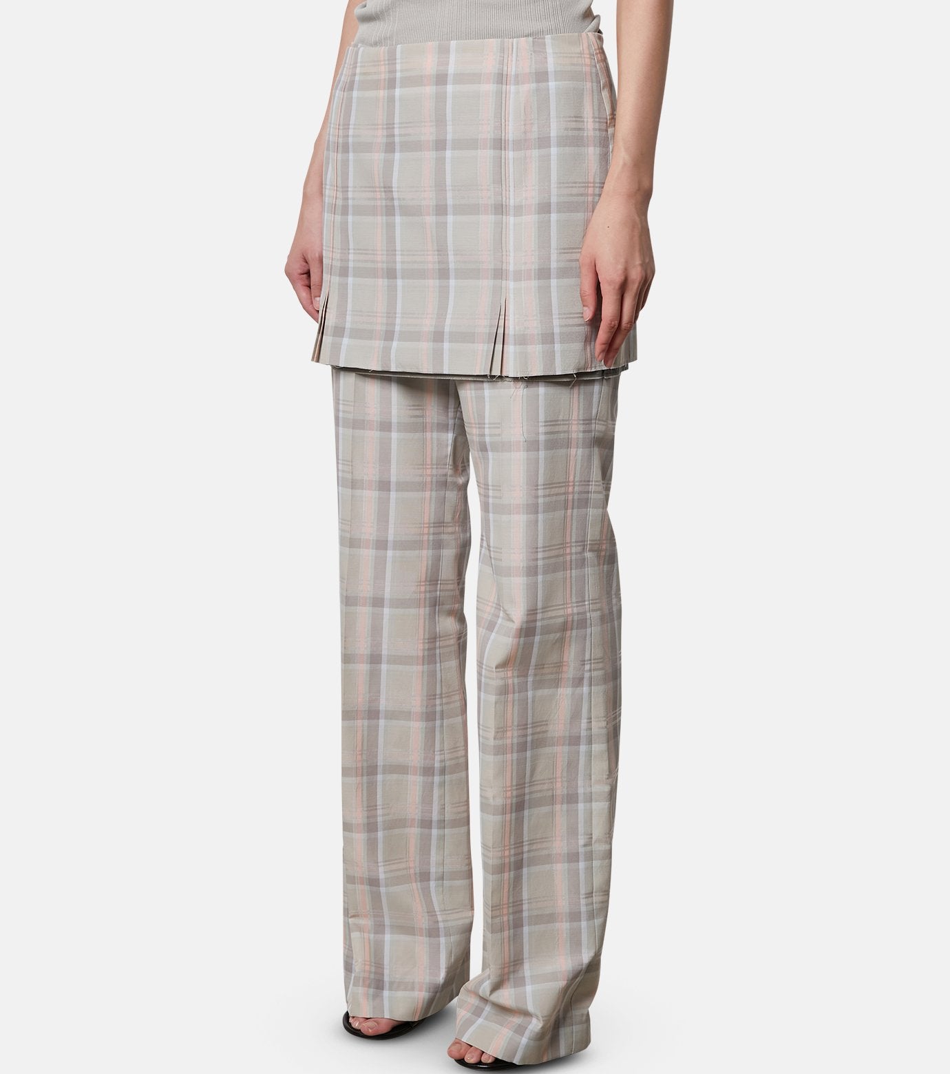 Check Layerd Trousers