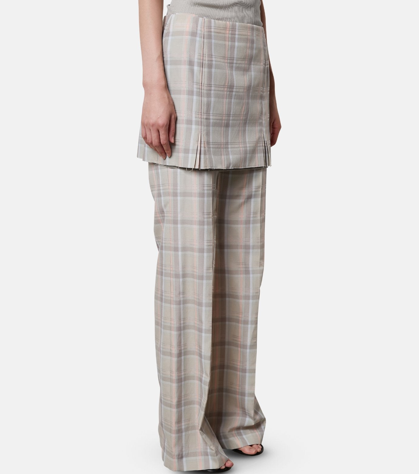 Check Layerd Trousers