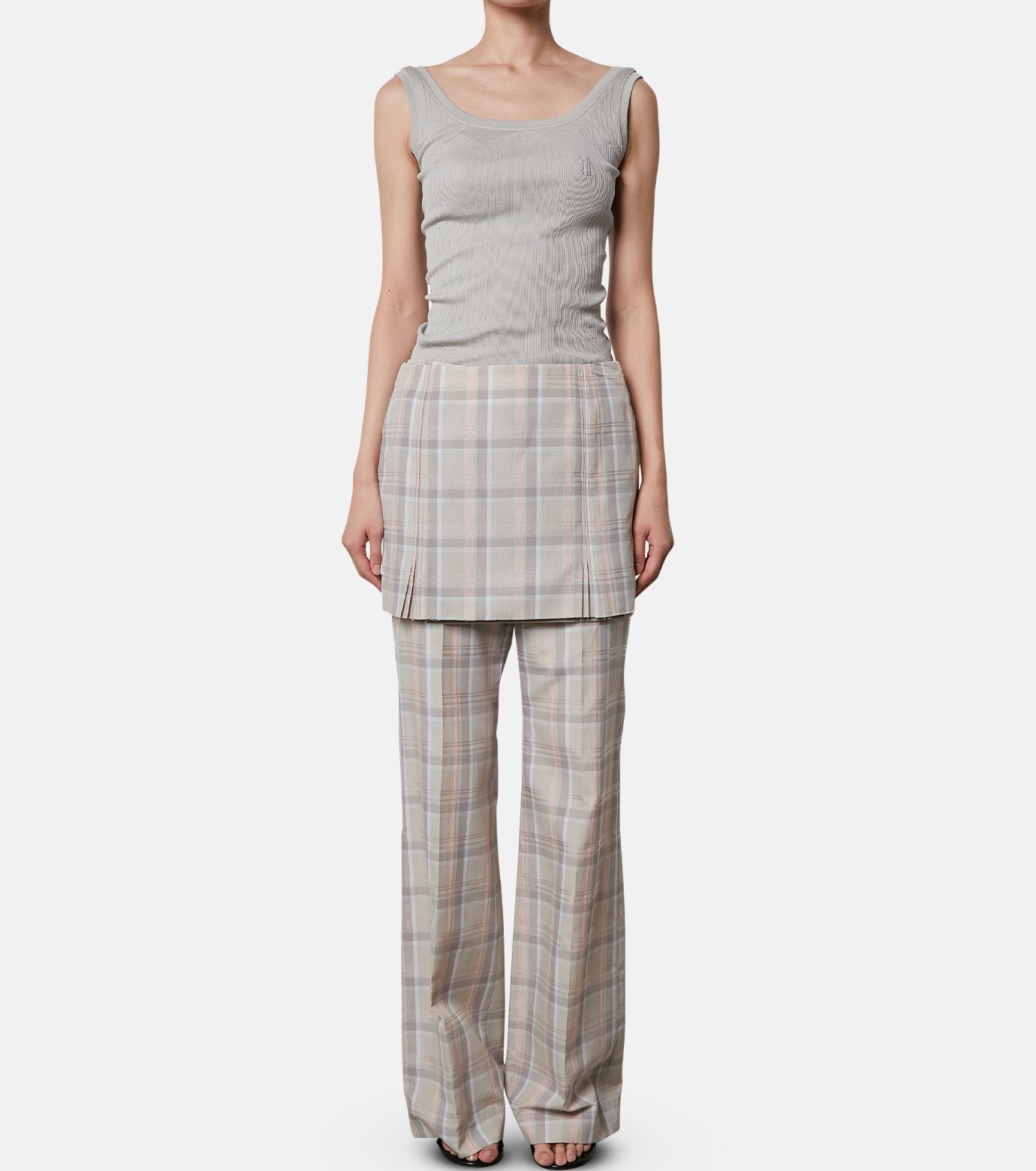 Check Layerd Trousers