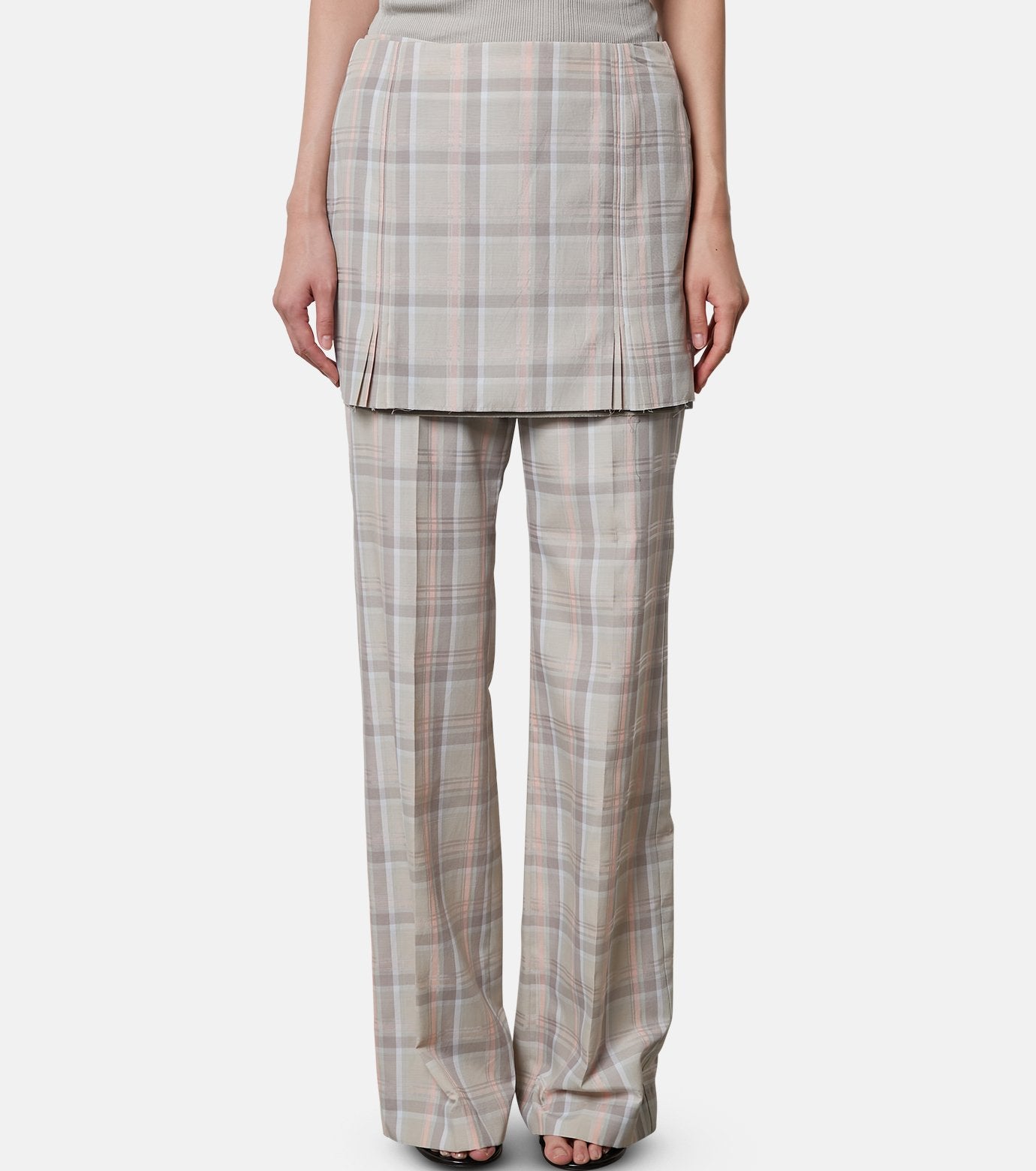 Check Layerd Trousers